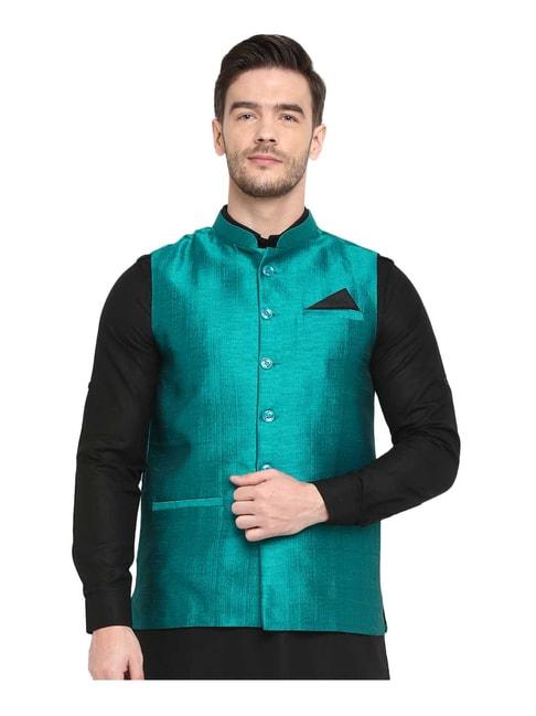 hangup-green-sleeveless-nehru-jacket