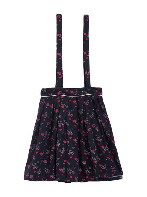 elle-kids-navy-cotton-printed-skirt