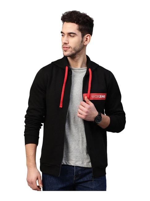 spykar-black-hooded-sweatshirt