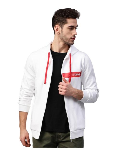 spykar-white-hooded-sweatshirt