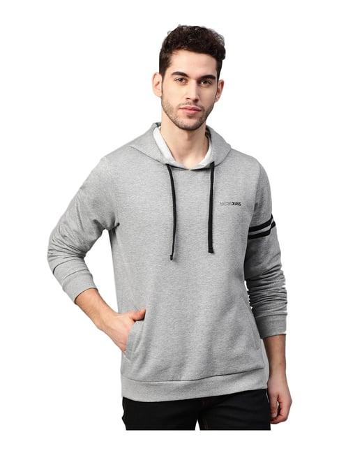 spykar-grey-hooded-sweatshirt