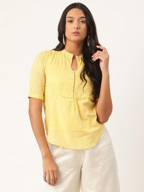rooted-yellow-embroidered-top