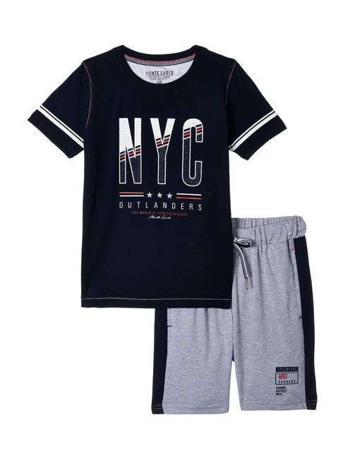 monte-carlo-kids-navy-printed-t-shirt-&-shorts