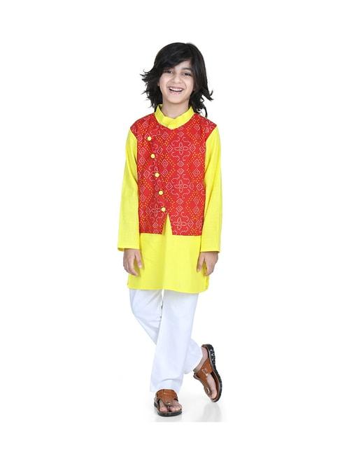 bownbee-kids-multicolor-printed-kurta,-pajama-with-jacket