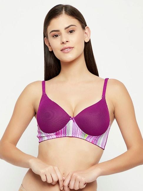clovia-purple-non-wired-padded-push-up-bra