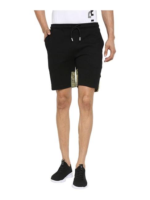 mufti-black-regular-fit-shorts