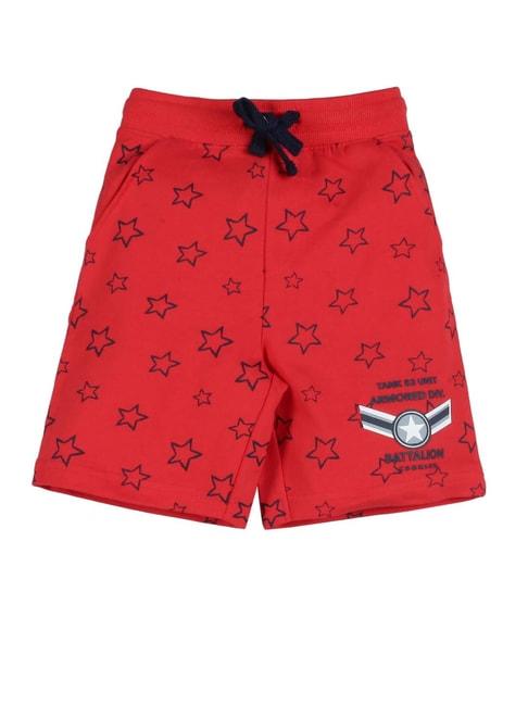plum-tree-kids-red-printed-shorts