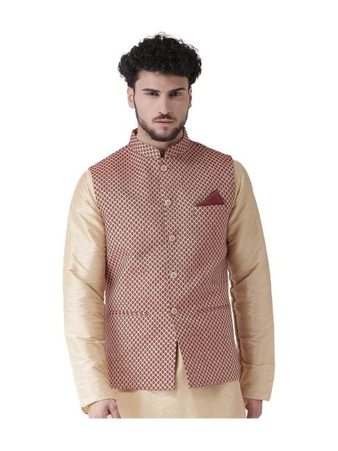 tabard-maroon-regular-fit-nehru-jacket