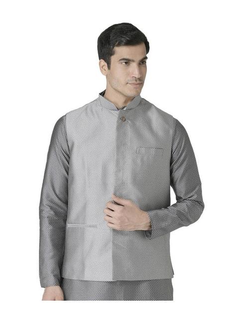 tabard-grey-mandarin-collar-regular-fit-nehru-jacket