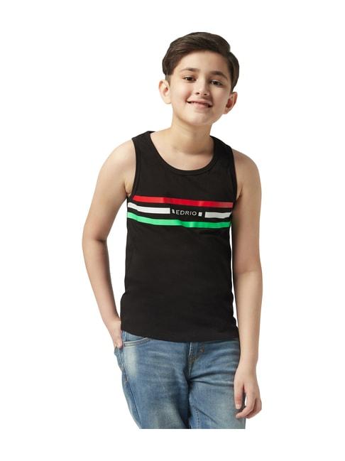 edrio-kids-black-cotton-printed-vest