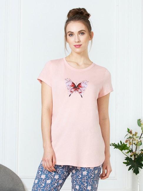 van-heusen-pink-printed-lounge-t-shirt
