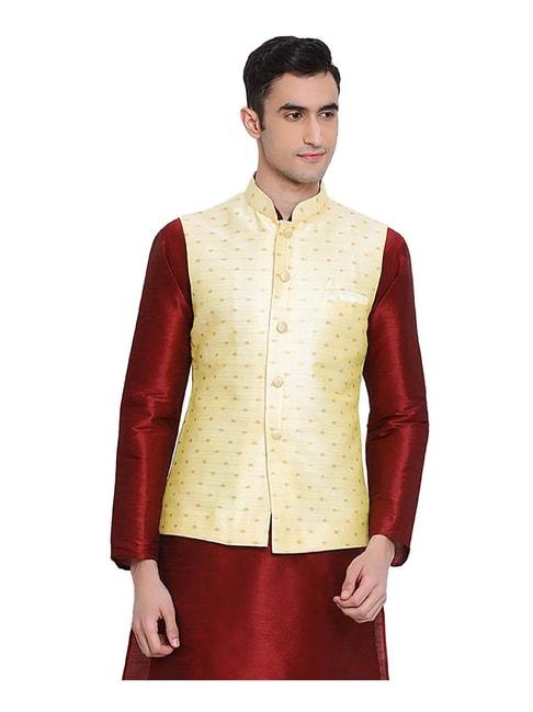 sanwara-beige-printed-nehru-jacket