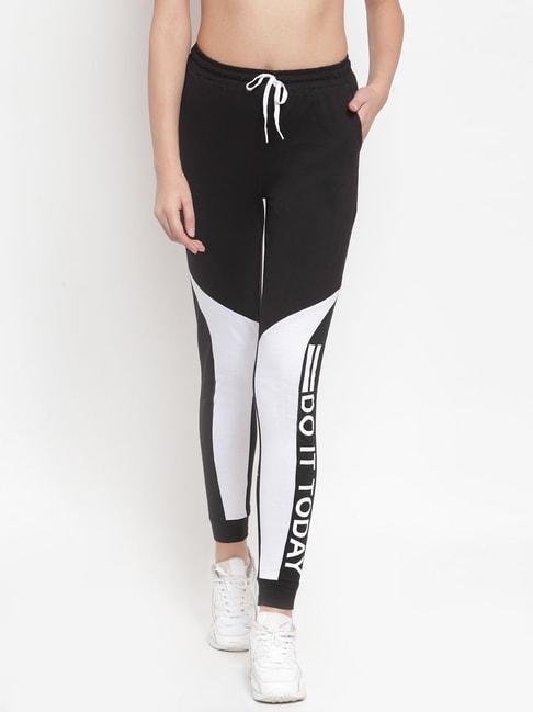boston-club-black-&-white-graphic-print-trackpants