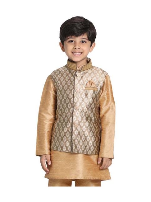 vastramay-kids-golden-embroidered-nehru-jacket