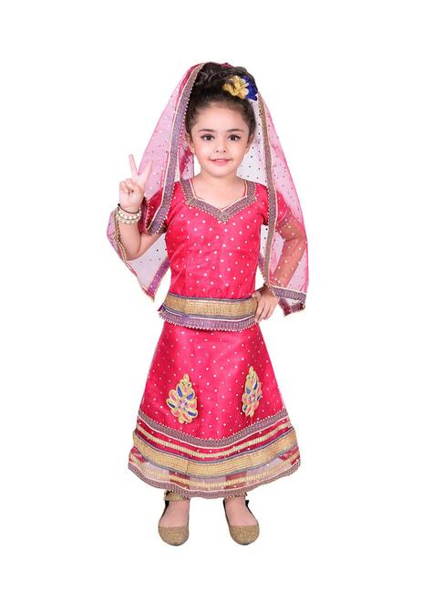 ahhaaaa-kids-pink-embroidered-choli,-lehenga-with-dupatta