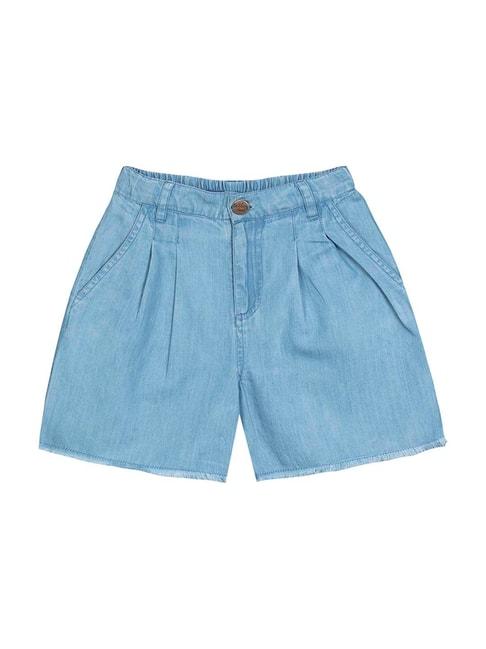 budding-bees-kids-blue-cotton-shorts