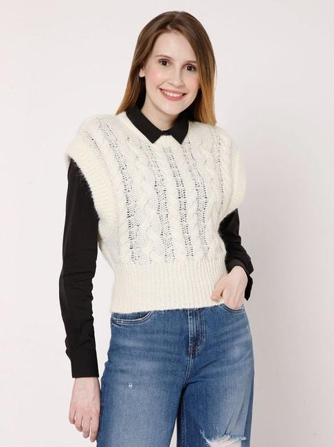 vero-moda-off-white-self-design-sweater
