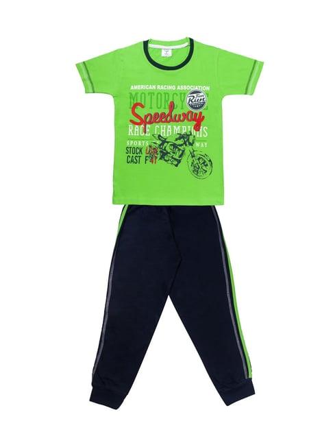 todd-n-teen-kids-printed-green-&-navy-t-shirt-with-joggers