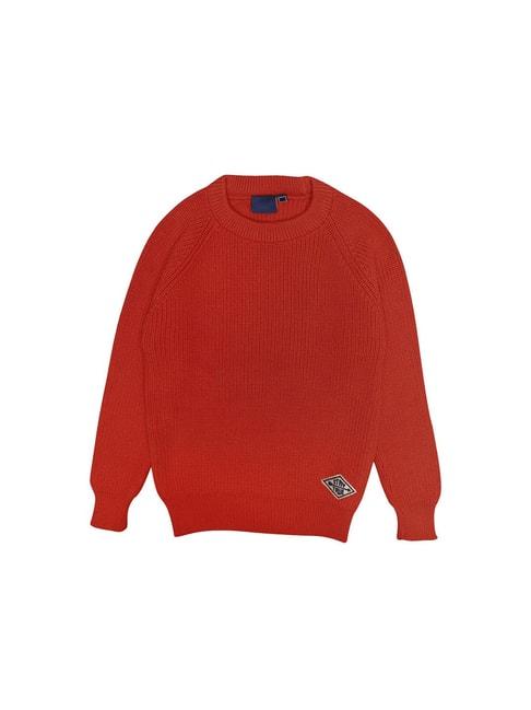 chimprala-kids-red-textured-sweater
