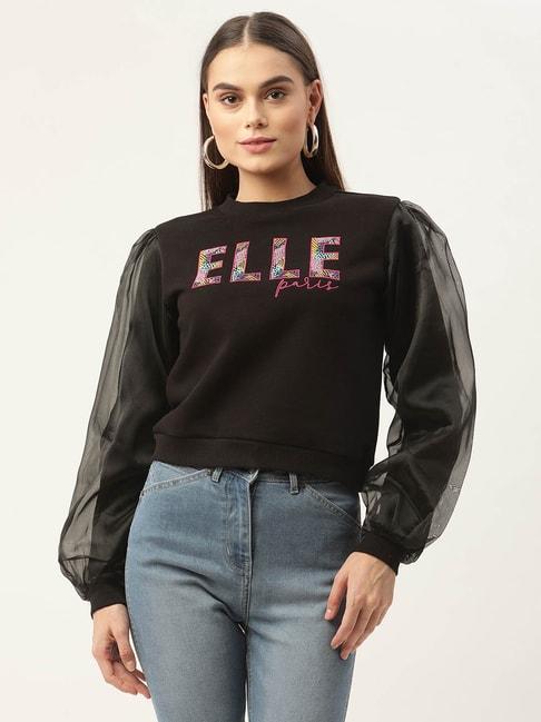 elle-black-embroidered-sweatshirt