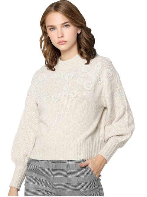only-beige-embroidered-pullover