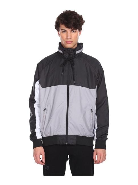 aeropostale-black-&-grey-full-sleeves-hooded-jacket