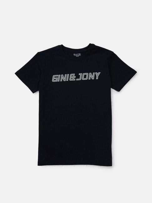 gini-&-jony-kids-navy-cotton-printed-t-shirt
