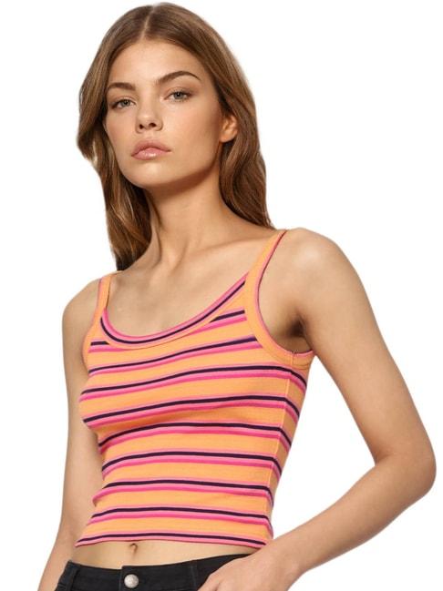 only-orange-striped-top