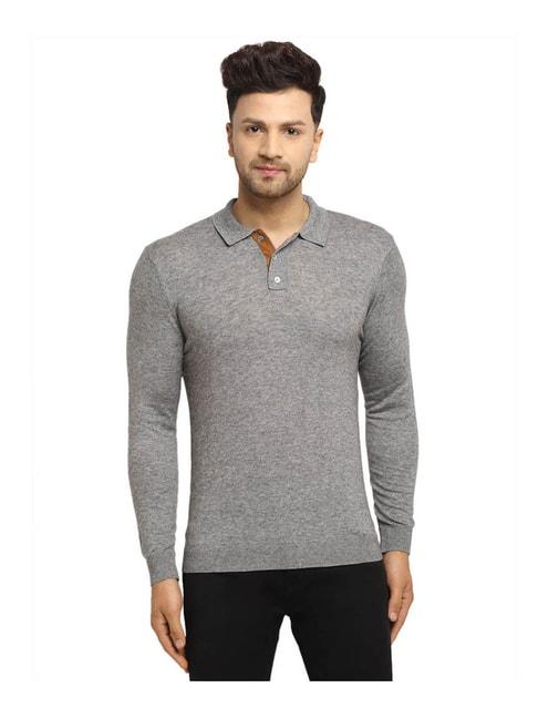 global-republic-grey-regular-fit-pullover