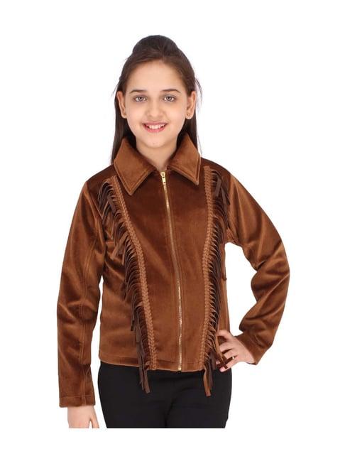 cutecumber-kids-brown-regular-fit-jacket