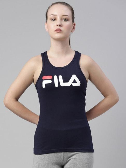 fila-navy-logo-printed-tank-top