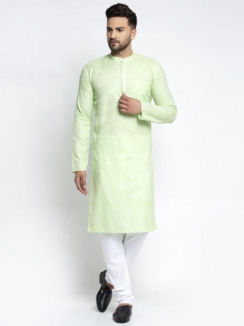 jompers-green-regular-fit-kurta-&-churidar