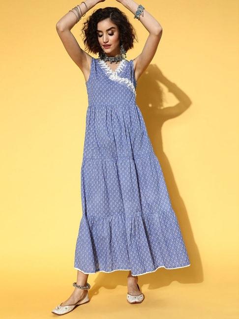 yufta-blue-pure-cotton-printed-maxi-dress