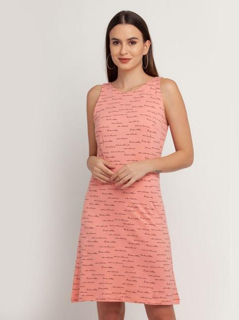 zink-london-pink-graphic-print-dress