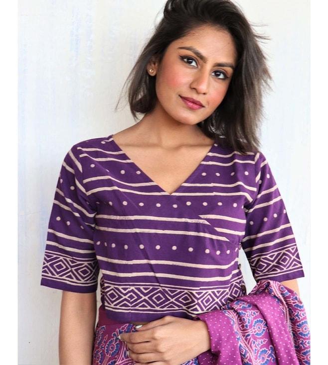 chidiyaa-purple-block-printed-crop-top-blouse