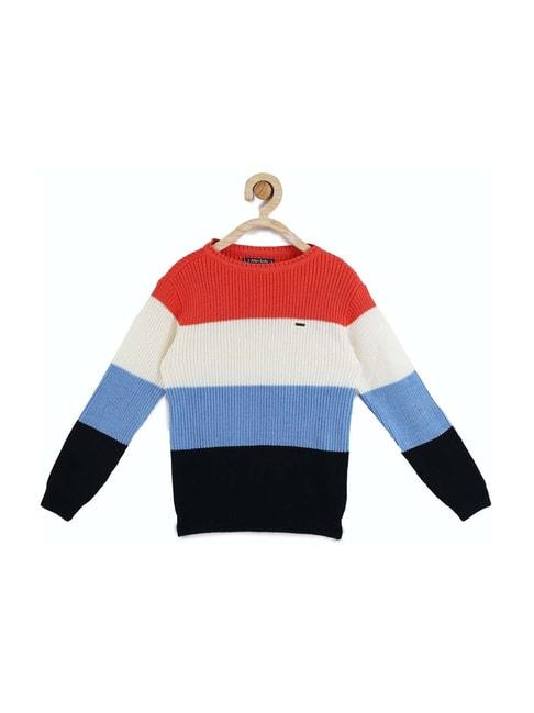 allen-solly-junior-multicolor-striped-sweater