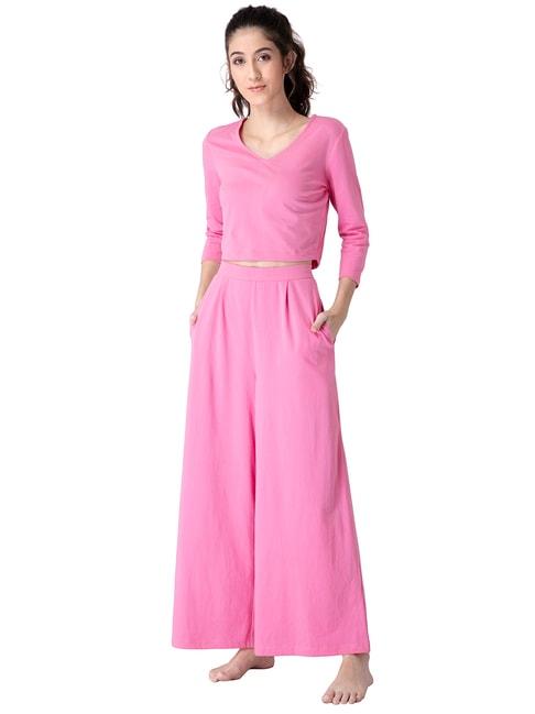 faballey-pink-regular-fit-top-with-pyjamas