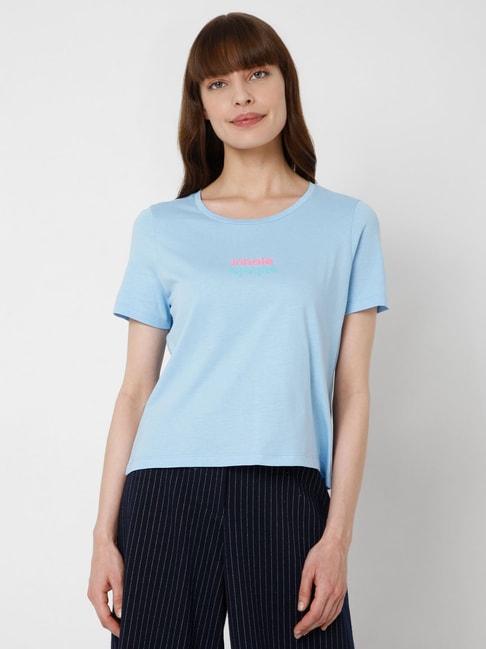 vero-moda-blue-graphic-print-t-shirt