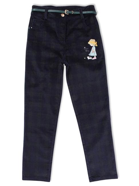 cutecumber-kids-navy-checks-trousers-with-belt