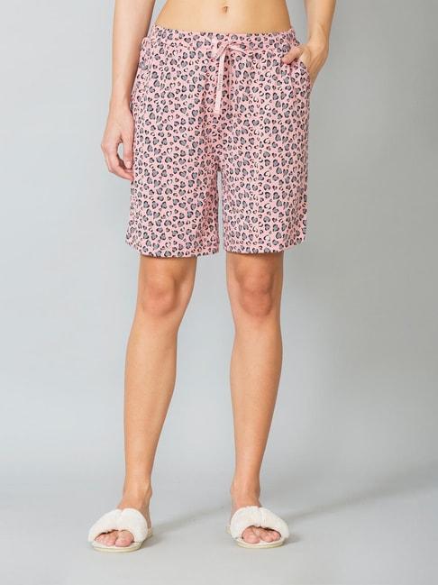 van-heusen-pink-printed-shorts