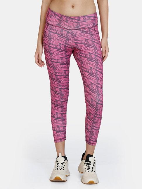 zelocity-by-zivame-pink-graphic-print-tights