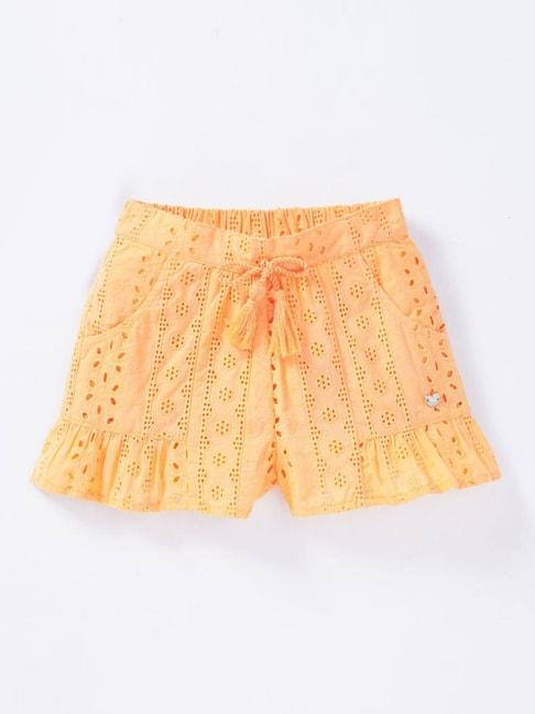 ed-a-mamma-kids-yellow-cotton-embroidered-shorts