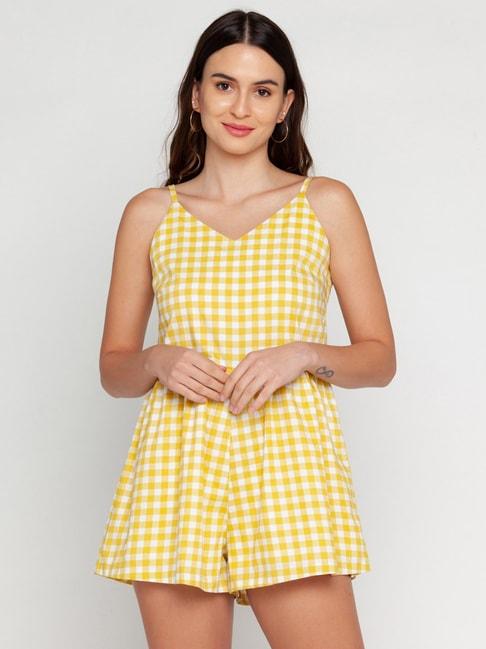 zink-london-yellow-check-playsuit