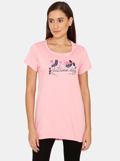 zivame-pink-graphic-print-t-shirt