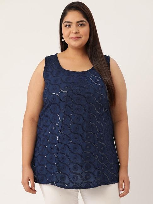 therebelinme-navy-embellished-a-line-top