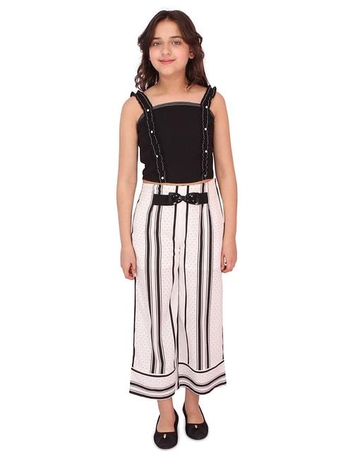cutecumber-kids-black-&-white-striped-top-with-culottes