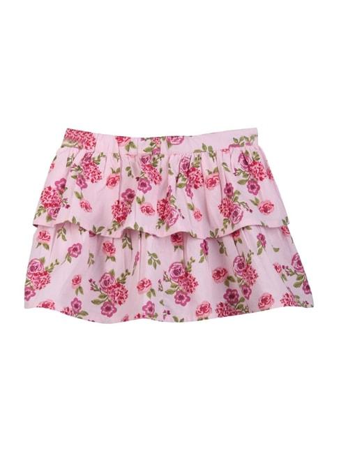 beebay-kids-pink-cotton-floral-print-skirt