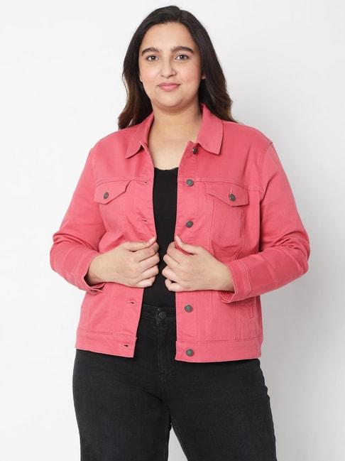 vero-moda-curve-pink-shirt-collar-denim-jacket