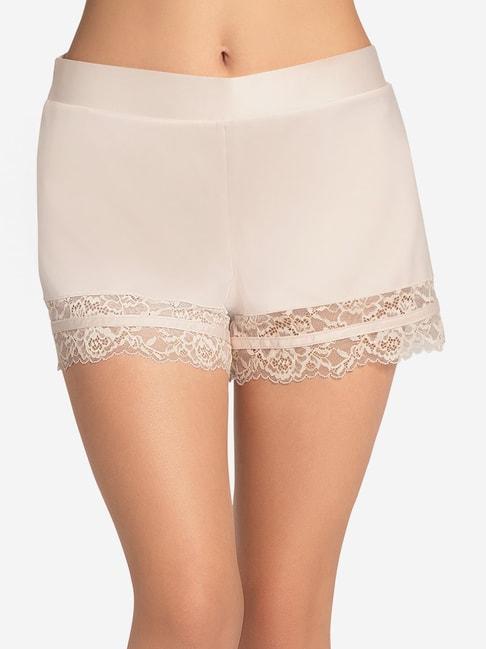 amante-baby-pink-lace-work-shorts