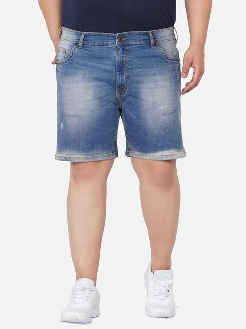 john-pride-blue-plus-size-shorts